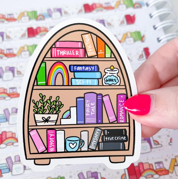 Rainbow Bookcase | Vinyl Sticker