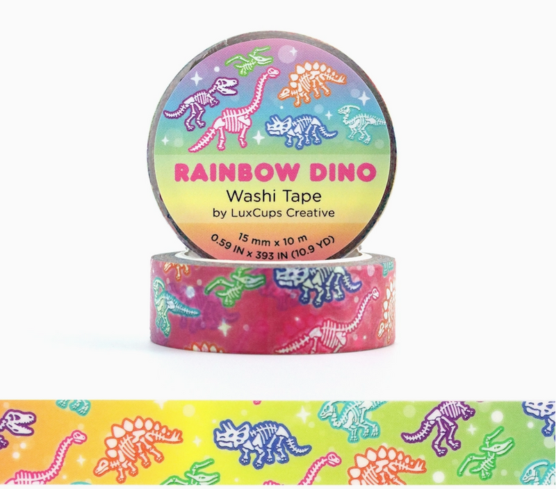 Rainbow Dino | Washi