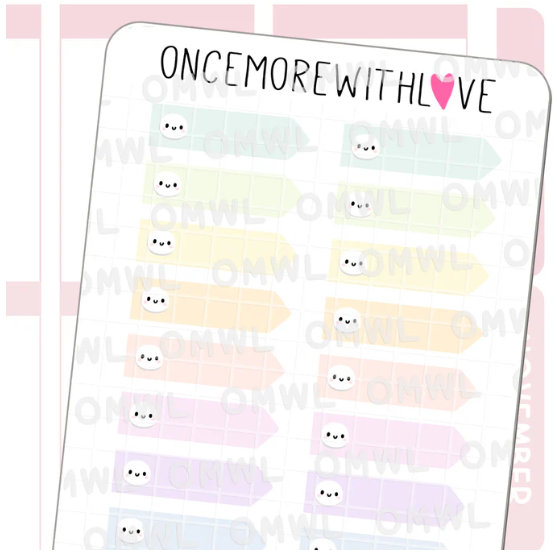 Rainow Flags 3cm | Sticker Sheet