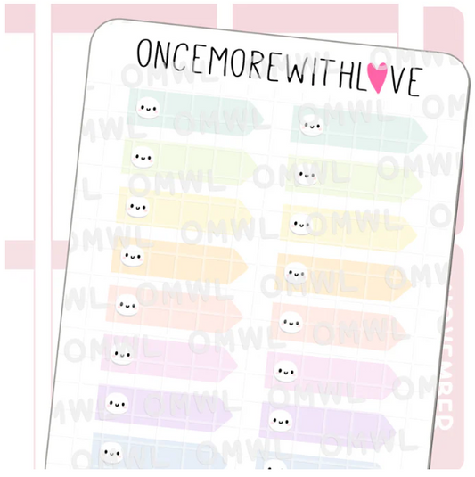 Rainow Flags 3cm | Sticker Sheet