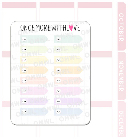 Rainow Flags 3cm | Sticker Sheet