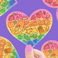 Rainbow Fruit Heart | Vinyl Sticker