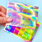 Rainbow HOLO Mini Monthly Tabs | Mini Sheet