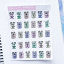 Rainbow Not Today Bears | Sticker Sheet