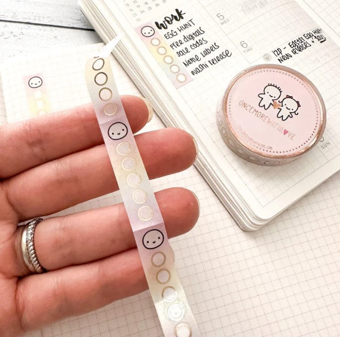 Rainbow Vertical Checklist | Perforated Washi