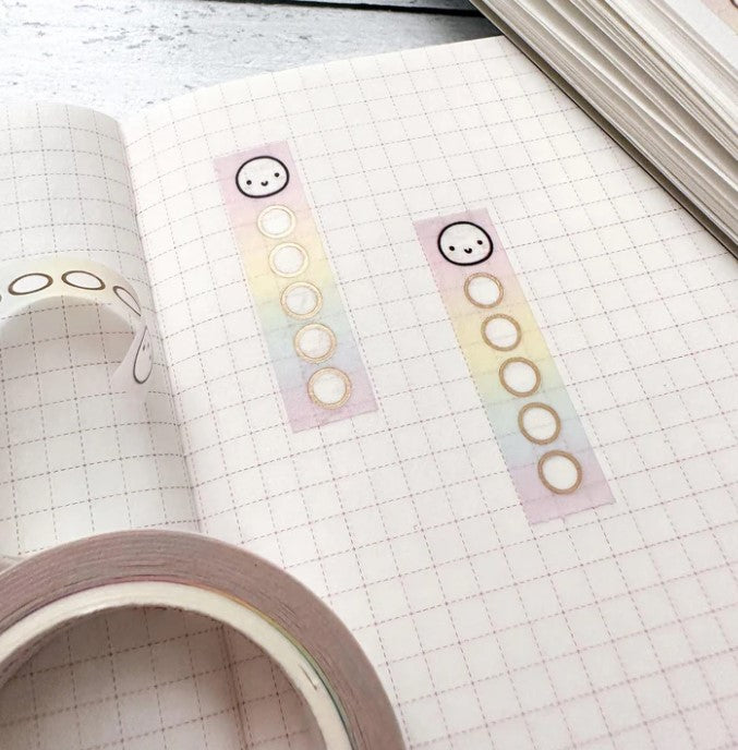 Rainbow Vertical Checklist | Perforated Washi