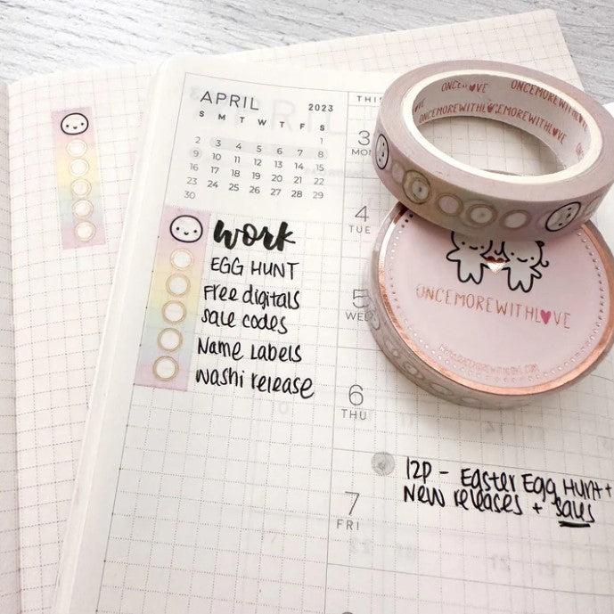 Rainbow Vertical Checklist | Perforated Washi