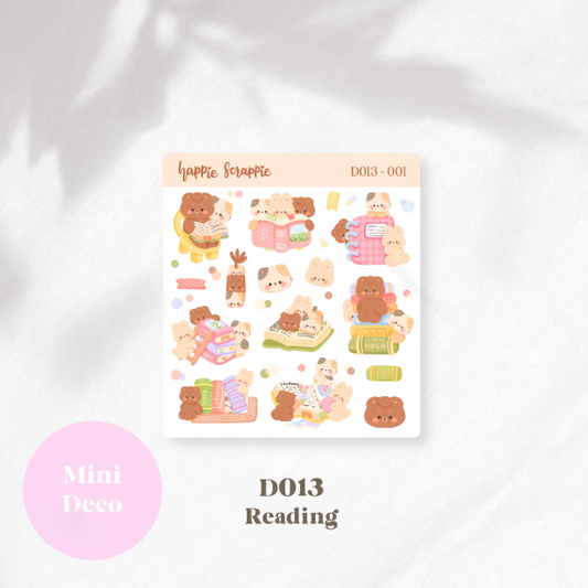 Mini Deco: Reading | Sticker Sheet