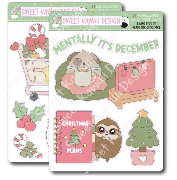 Kawaii - Ready For Christmas | Jumbo Deco Stickers