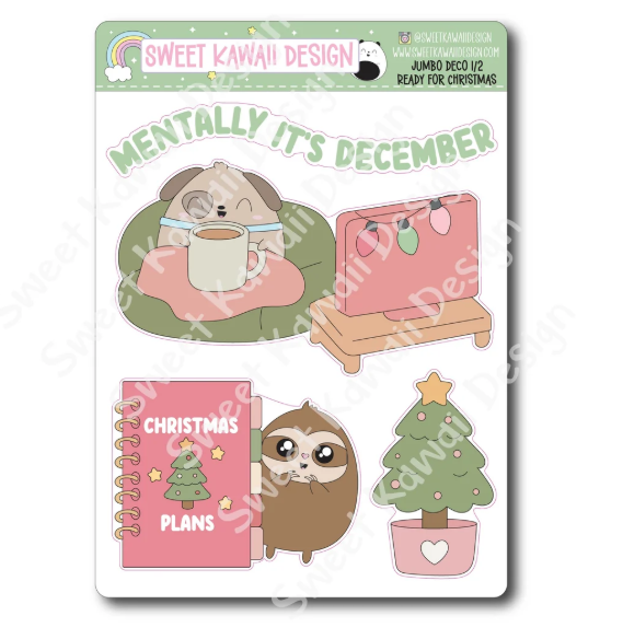 Kawaii - Ready For Christmas | Jumbo Deco Stickers