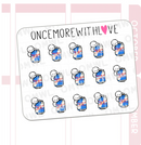 Mini - Soda Pop Cans - Redbull | Sticker Sheet