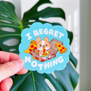 Friendly Corgi - I Regret Nothing | Vinyl Sticker