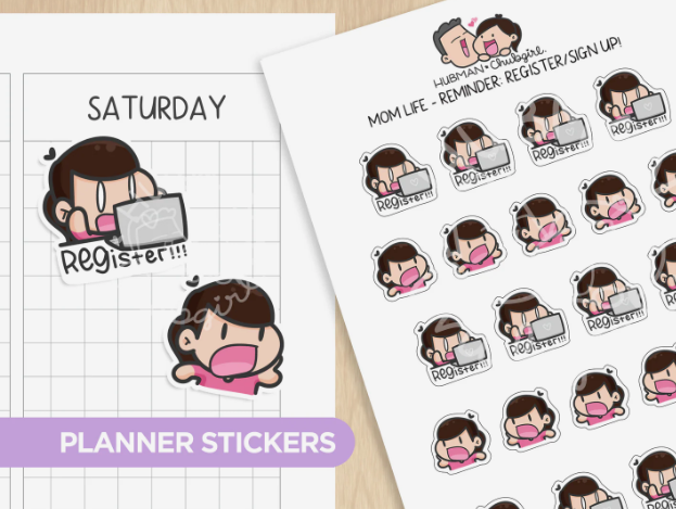 Mom Life - Reminder: Register/Sign Up! | Sticker Sheet