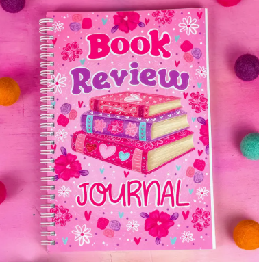Pink Floral Book Review Journal