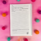 Pink Floral Book Review Journal