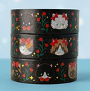 Romantic Cats Black | Washi
