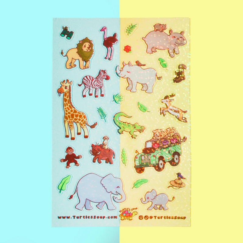Safari Animals | Vinyl Sticker Sheet