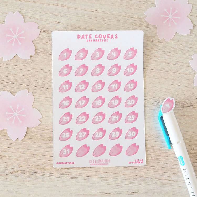 Sakura Date Covers | Sticker Sheet