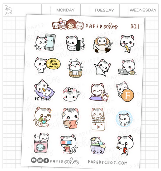 Sushi the Cat Sampler Vol.4 | Sticker Sheet