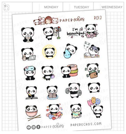 Softy the Panda Sampler Vol.1 | Sticker Sheet