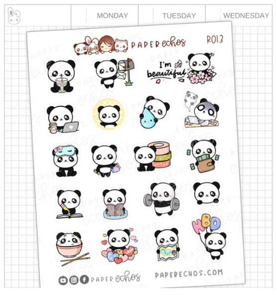 Softy the Panda Sampler Vol.1 | Sticker Sheet