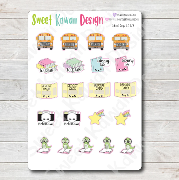 Kawaii School Days | Sticker Kit