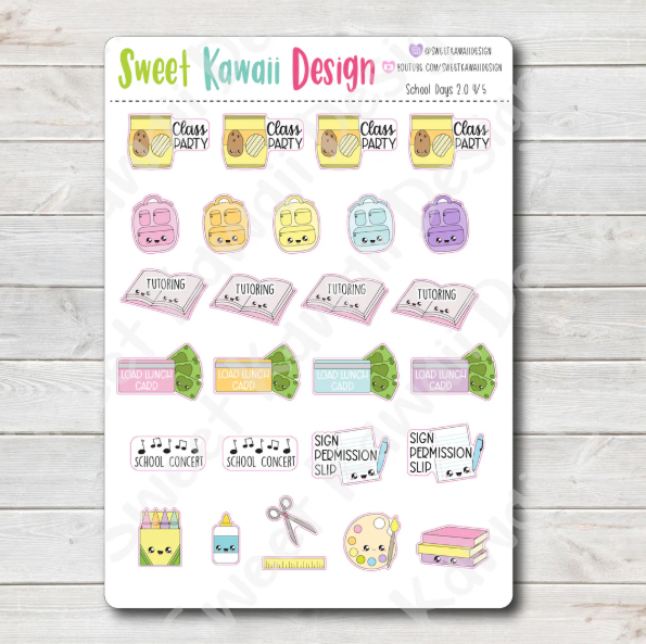 Kawaii School Days | Sticker Kit