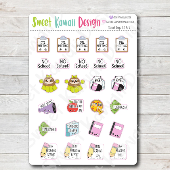 Kawaii School Days | Sticker Kit