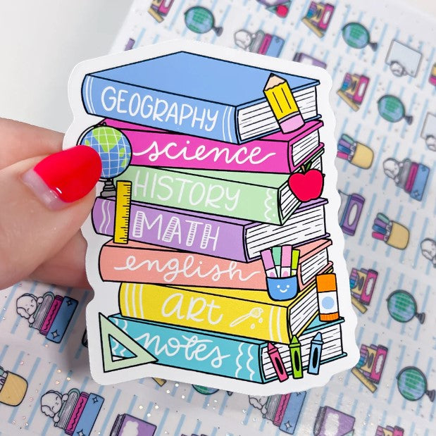 School Subject Books | Vinyl Sticker