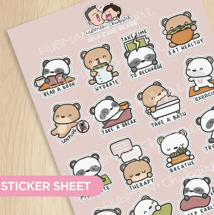 Self-Care Bears | Sticker Sheet