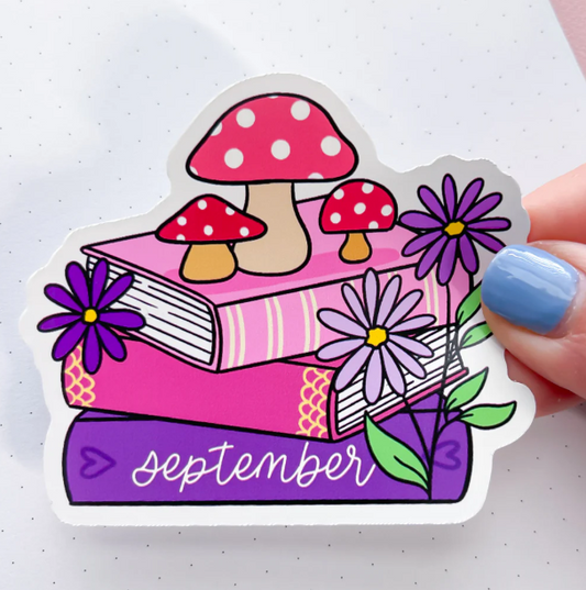 September 2025 Book Stack | Vinyl Sticker