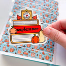 September Book Stack | Vinyl Sticker