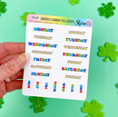 Shamrocks & Shenanigans Weekday | Sticker Sheet