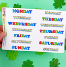 Shamrocks & Shenanigans Weekday | Large Sticker Sheet