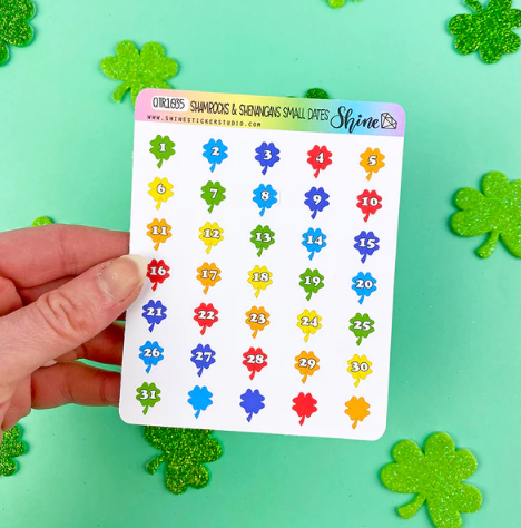 Shamrocks & Shenanigans Dates | Sticker Sheet