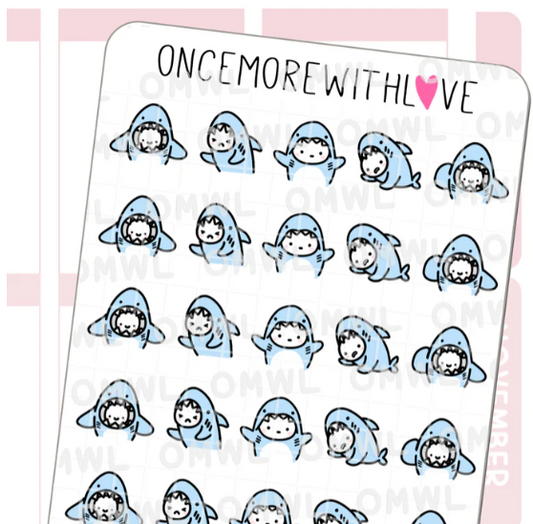 Shark Week 2.0 Period Tracker | Sticker Sheet