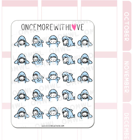 Shark Week 2.0 Period Tracker | Sticker Sheet