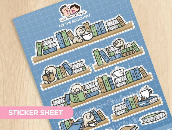 On the Bookshelf | Sticker Sheet