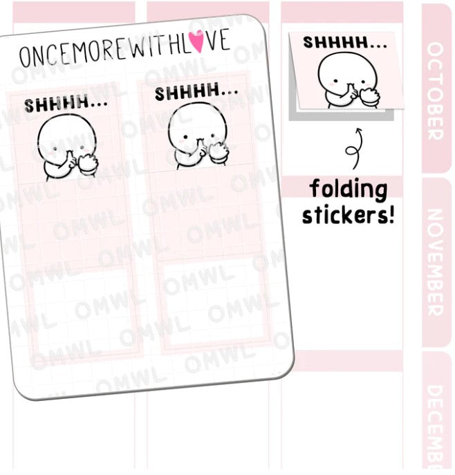 Shhhh... - Pink | Sticker Sheet