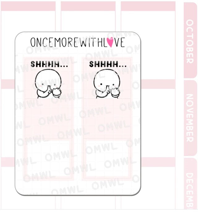 Shhhh... - Pink | Sticker Sheet