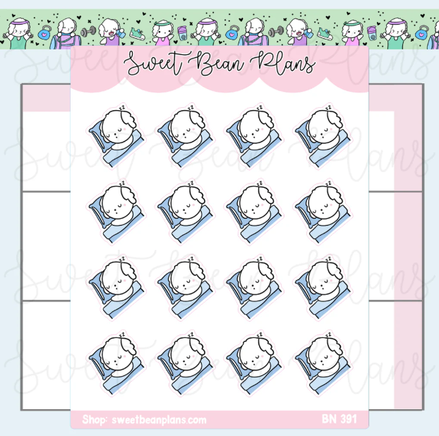 Sleep/Rest Bean | Sticker Sheet