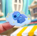 Sleepy Baby Stitch | Transparent Sticker