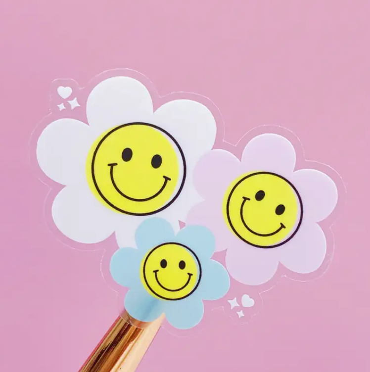 Smiley Flowers | Vinyl Sticker