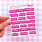 Small Retro Pink Weekday | Sticker Sheet