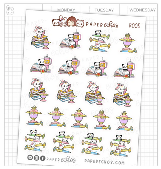 Moon Prism - Planning Characters | Sticker Sheet