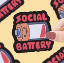 Social Battery | Vinyl Sticker