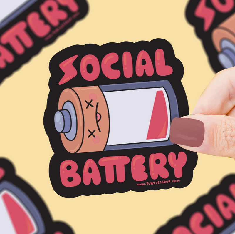 Social Battery | Vinyl Sticker