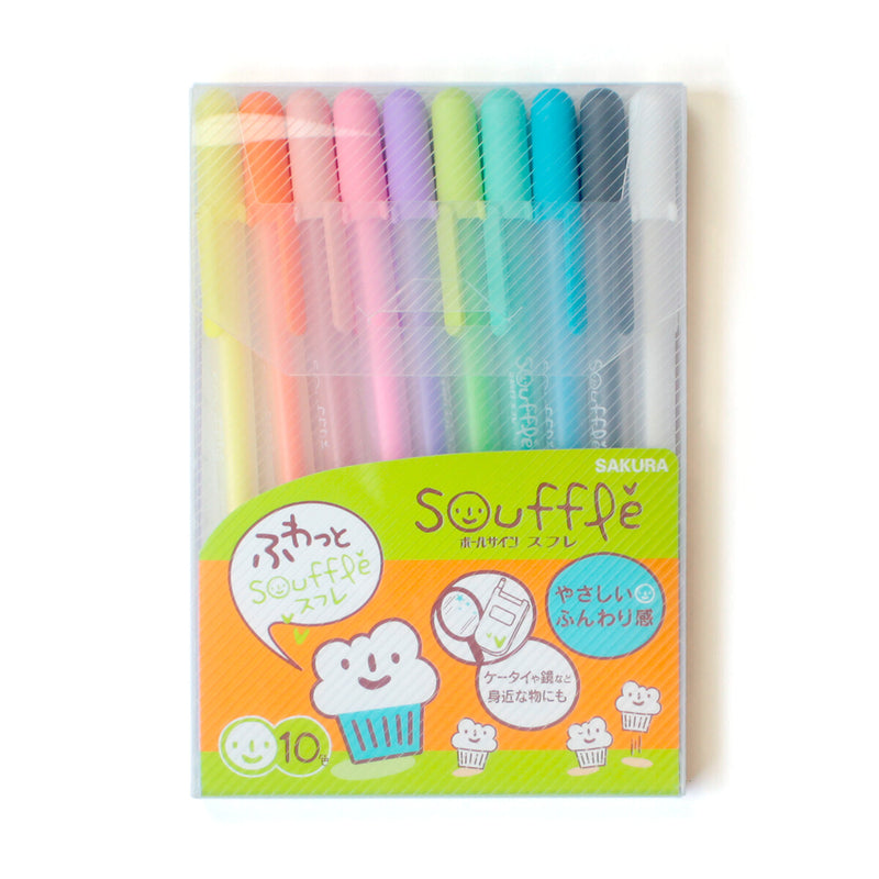 Sakura Gelly Roll Souffle Deco-Roller Gel Pen - 10 Pastel Colour Set