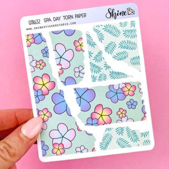 Spa Day Torn Paper | Sticker Sheet