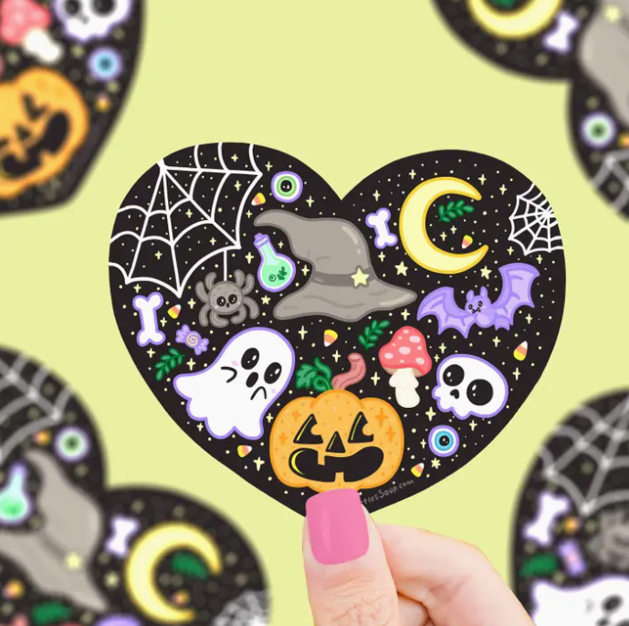 Spooky Halloween Heart | Vinyl Sticker